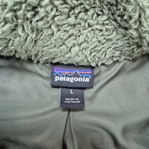 Patagonia Los Gatos Vest Womens Large Green Sherpa Full Zip Outdoors Hiking - Picture 2 of 10